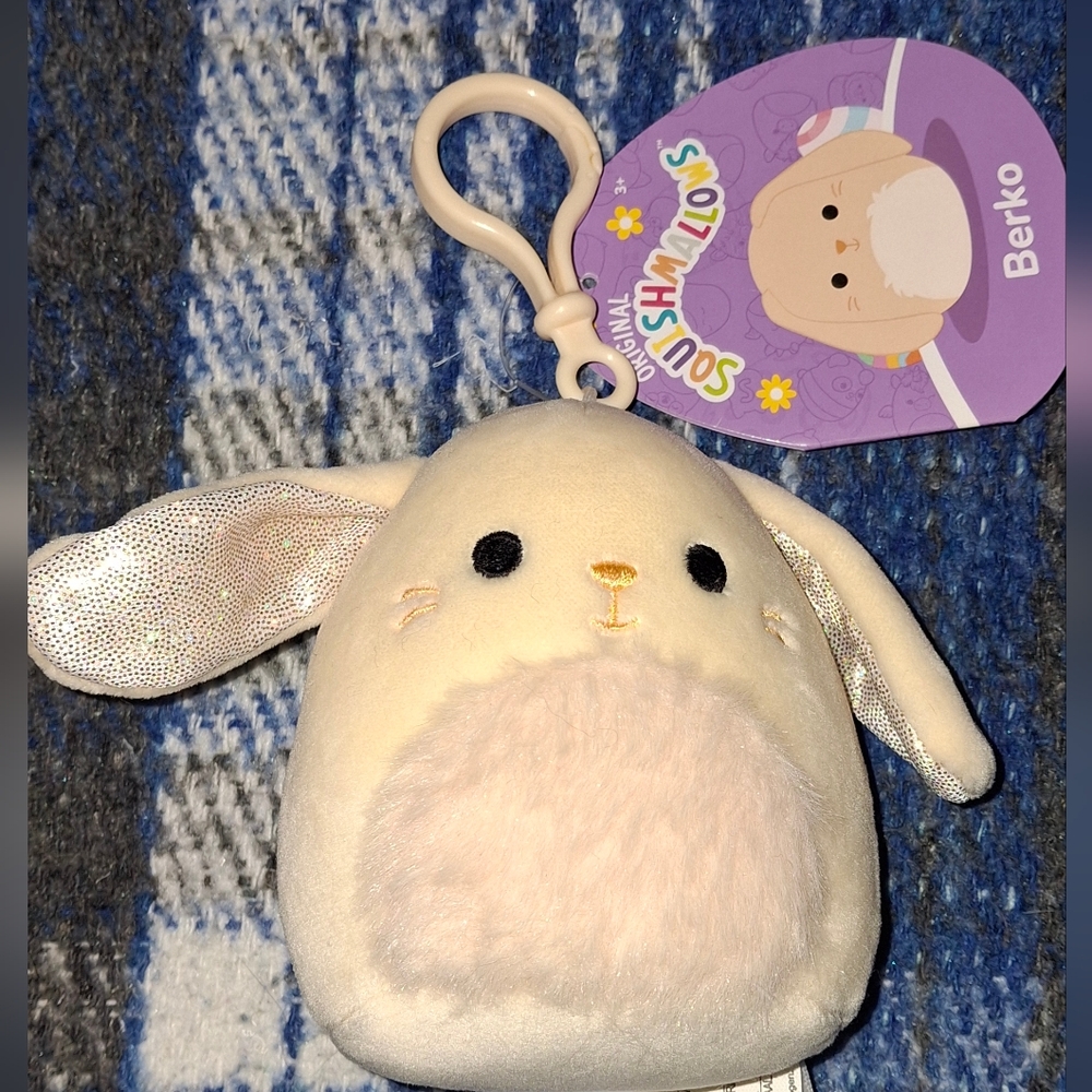 Squishmallows Cream and White Stuffed Bunny